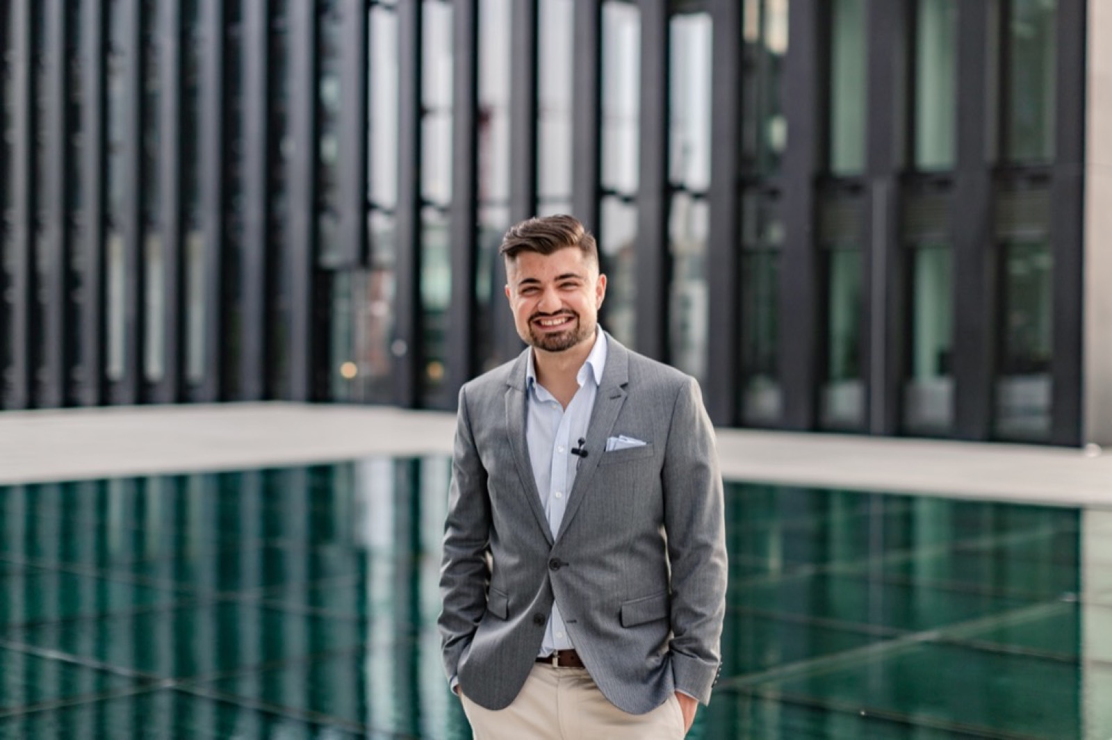 Mario Reinwarth im Düsseldorfer Medienhafen